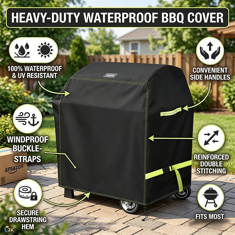 Commercial Kitchen Vent Hood - 420D Outdoor Barbecue Cover, Marine Stove