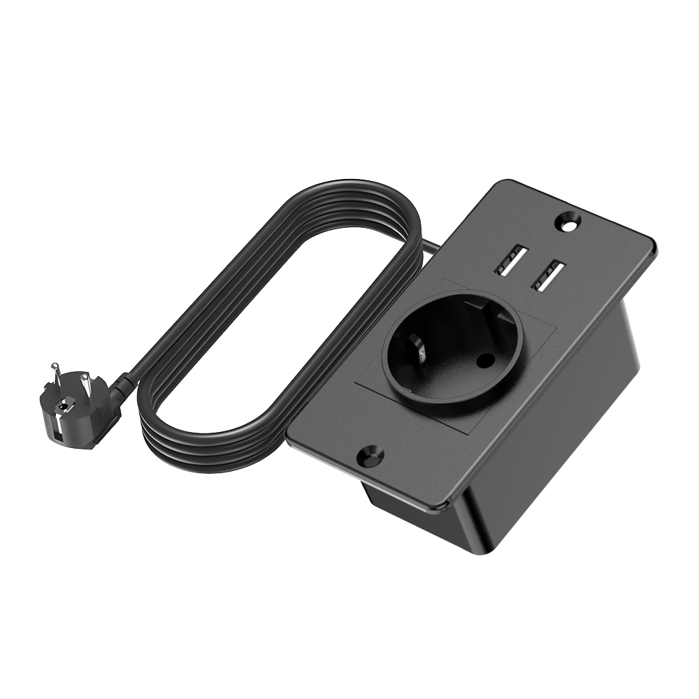 Commercial Kitchen Outlets - Embedded EU Power Strip with 2