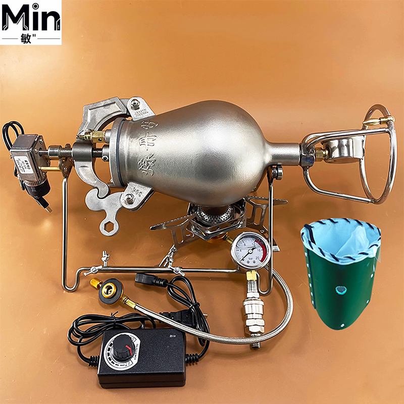 Commercial Popcorn Machine - Stainless Steel Traditional Hand-Crank Popcorn Maker