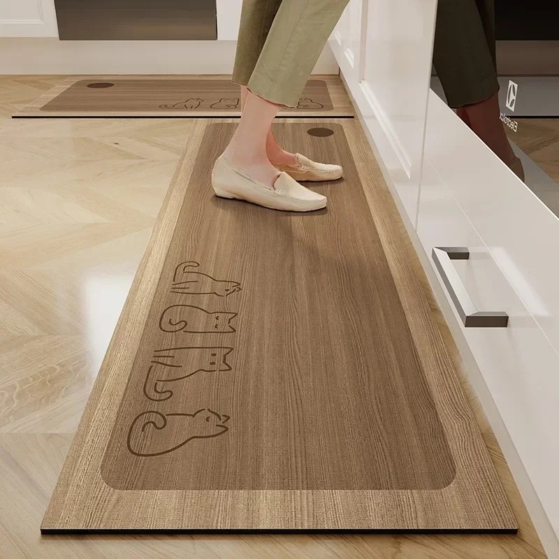 Commercial Kitchen Vinyl Flooring - Kitchen Floor Mat Waterproof Non-slip Vinyl