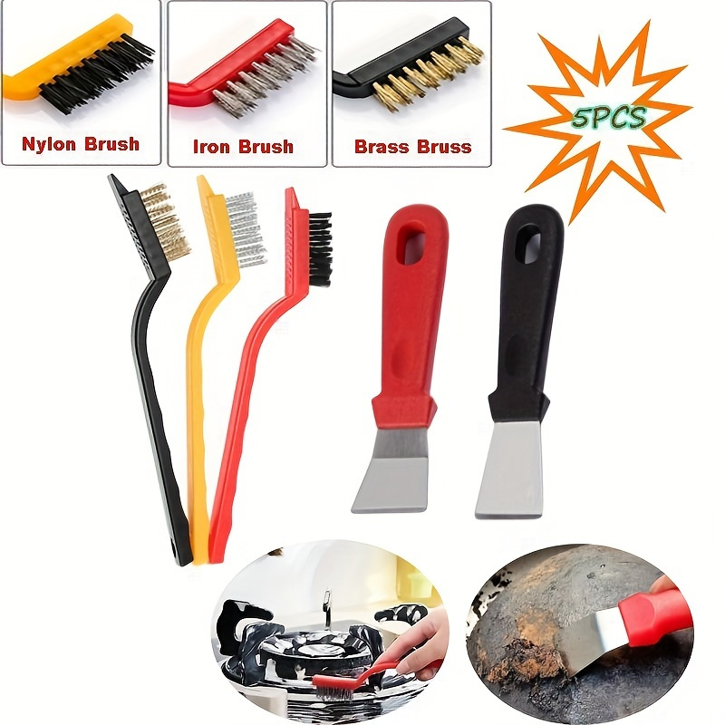 5-Piece Kitchen Cleaning Brush - Commercial Kitchen Vent Hood 评论和价格
