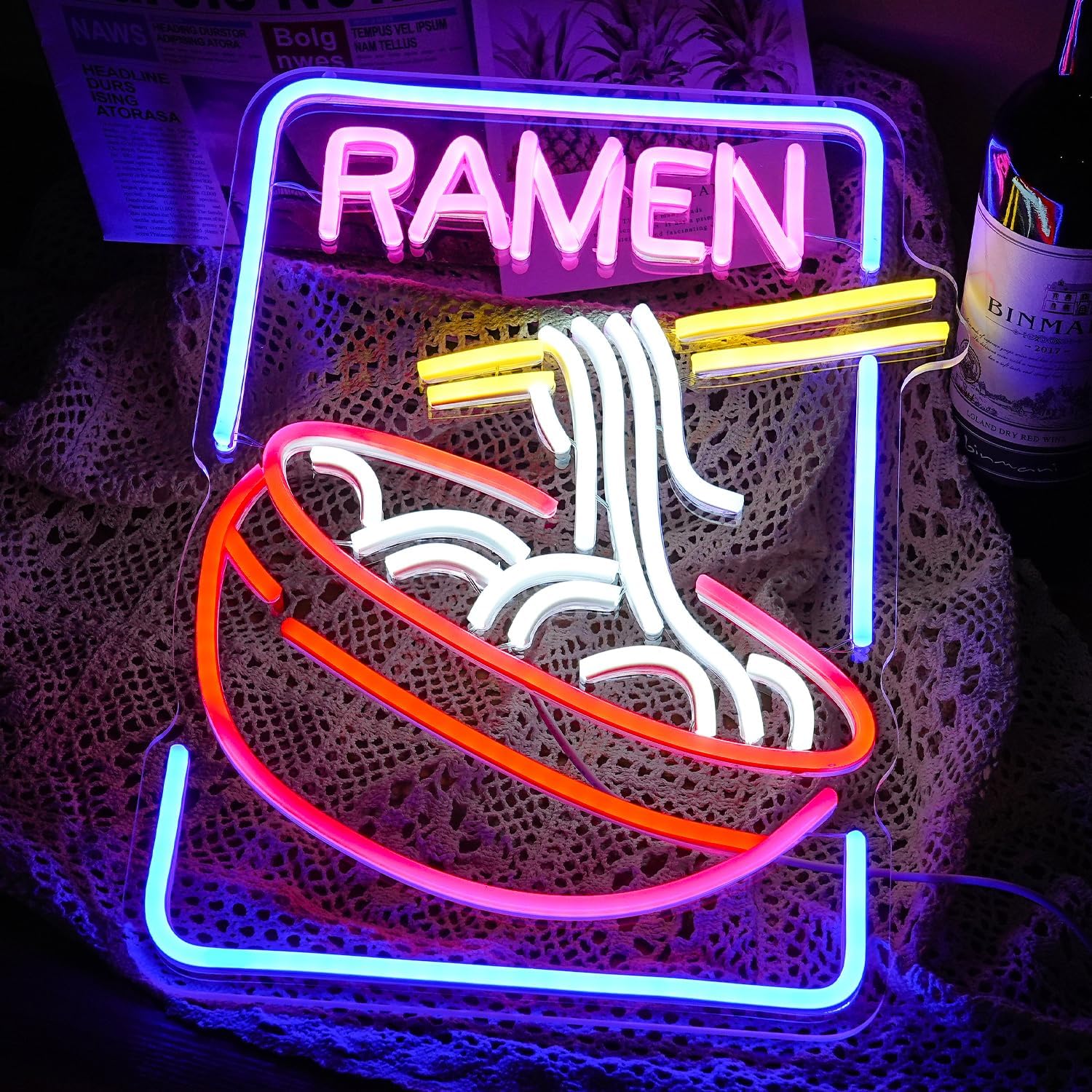 USB Dimmable Ramen Bowl Neon S - Commercial Kitchen Japanese 评论和价格