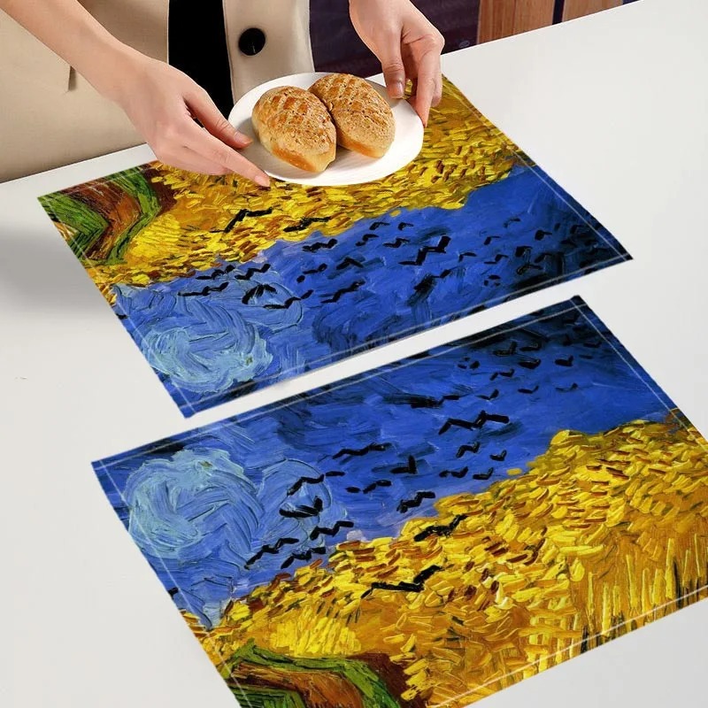Van Gogh Art Style Placemat, B - Commercial Kitchen Table 评论和价格