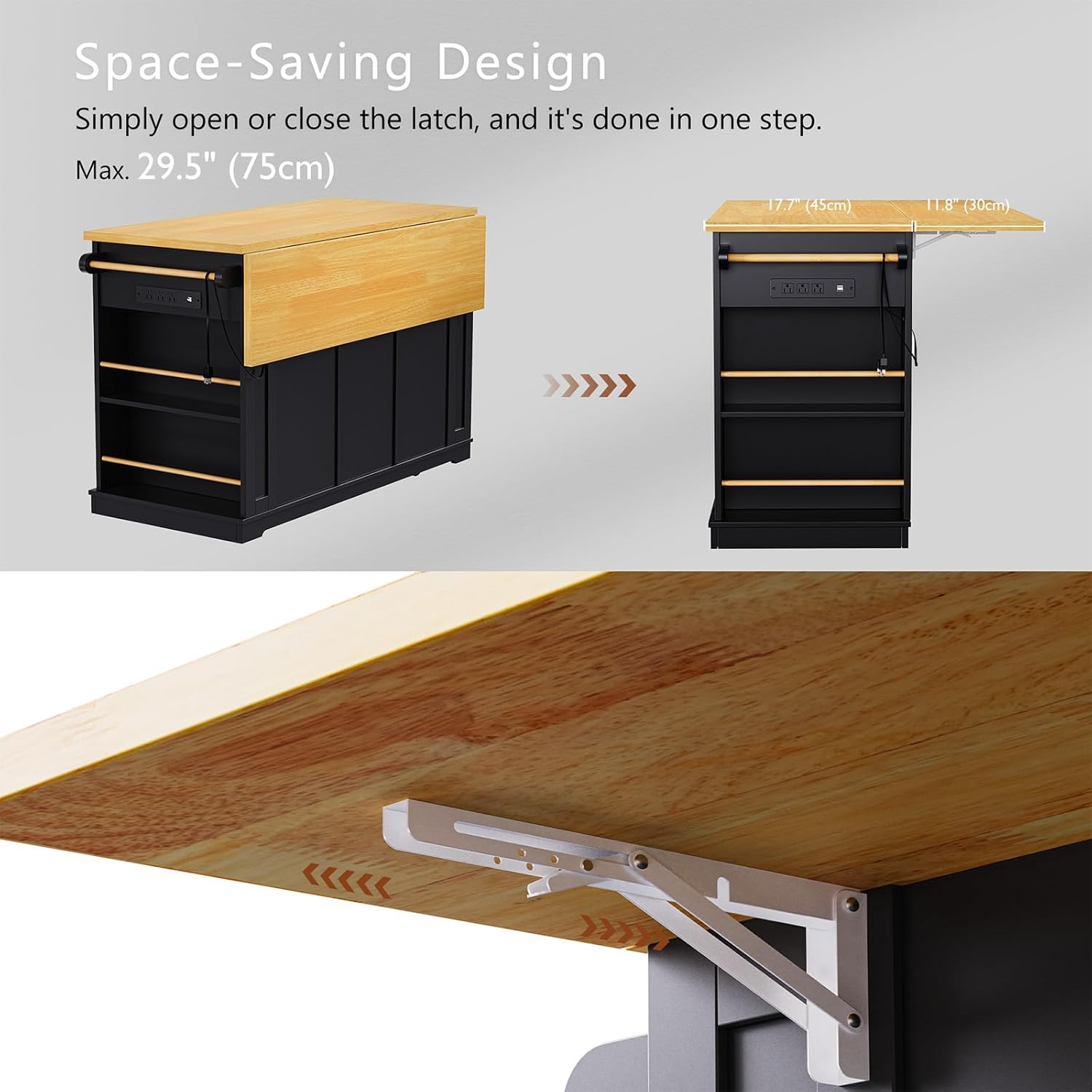 53 Inch Rolling Kitchen Island - Commercial Kitchen Outlets 评论和价格