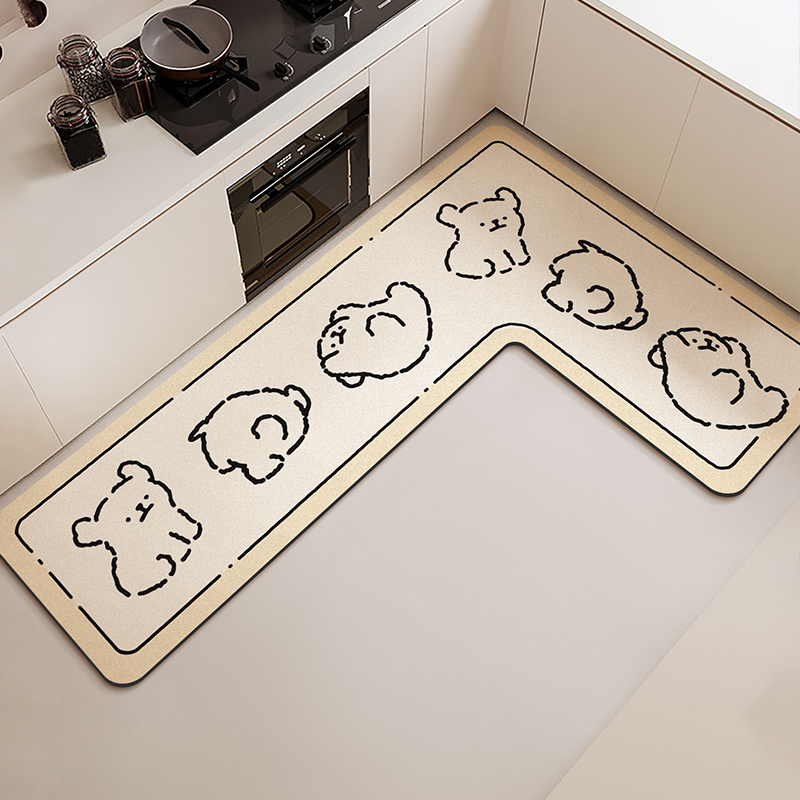 L-shaped Kitchen Floor Mat Wat - Commercial Kitchen Vinyl Flooring 评论和价格
