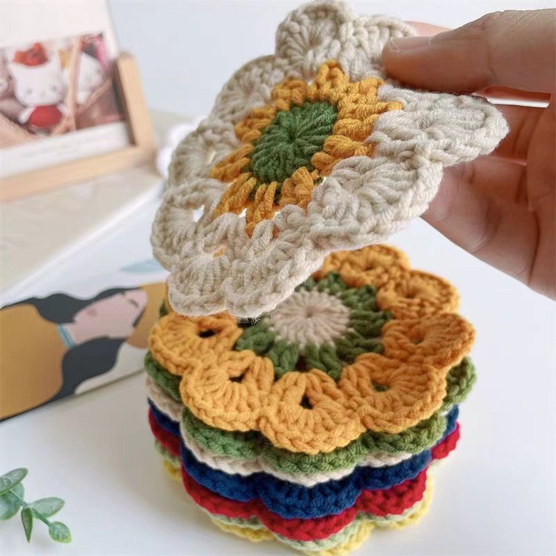 1PCS Woven Coasters Sunflower  - Commercial Kitchen Table 评论和价格