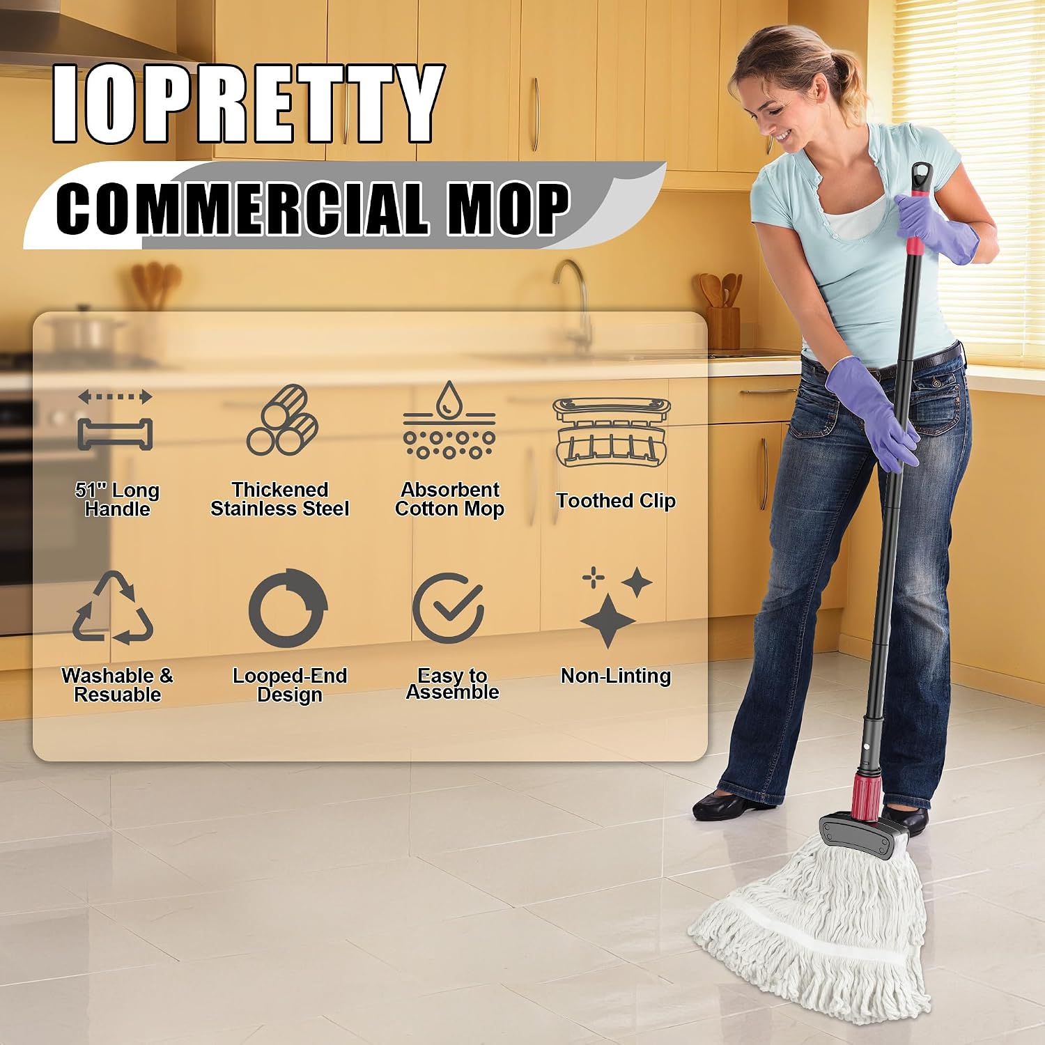 Commercial Mop for Floor Clean - Commercial Kitchen Vinyl Flooring 评论和价格