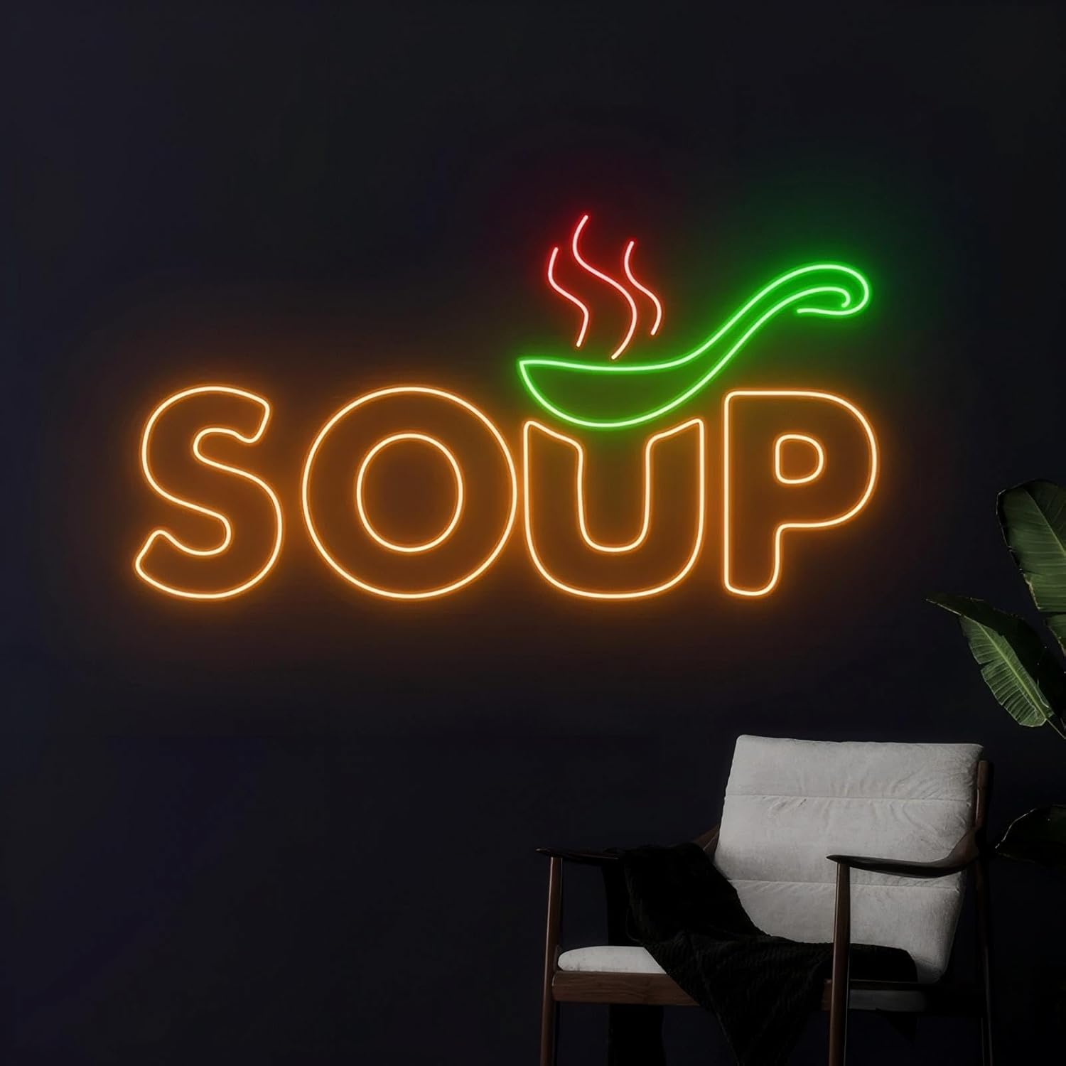 Soup Neon Sign USB Powered Foo - Commercial Kitchen Japanese 评论和价格
