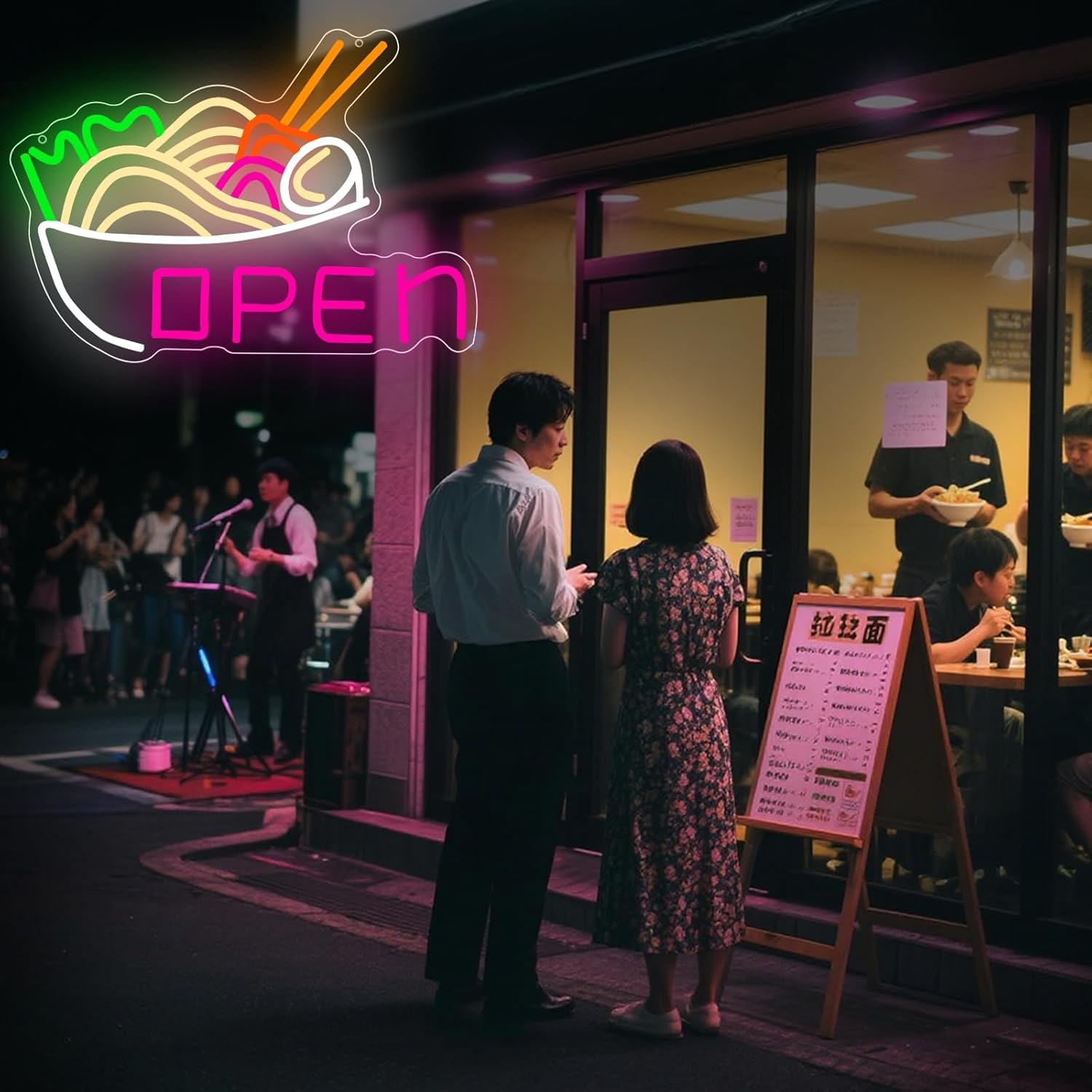 Ramen Bowl Neon Light Open LED - Commercial Kitchen Japanese 评论和价格