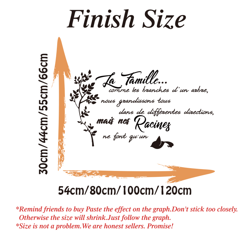 French Family Quote Tree Bird  - Commercial Kitchen Wall 评论和价格