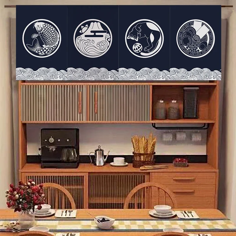 Japanese Short Curtain Decorat - Commercial Kitchen Japanese 评论和价格