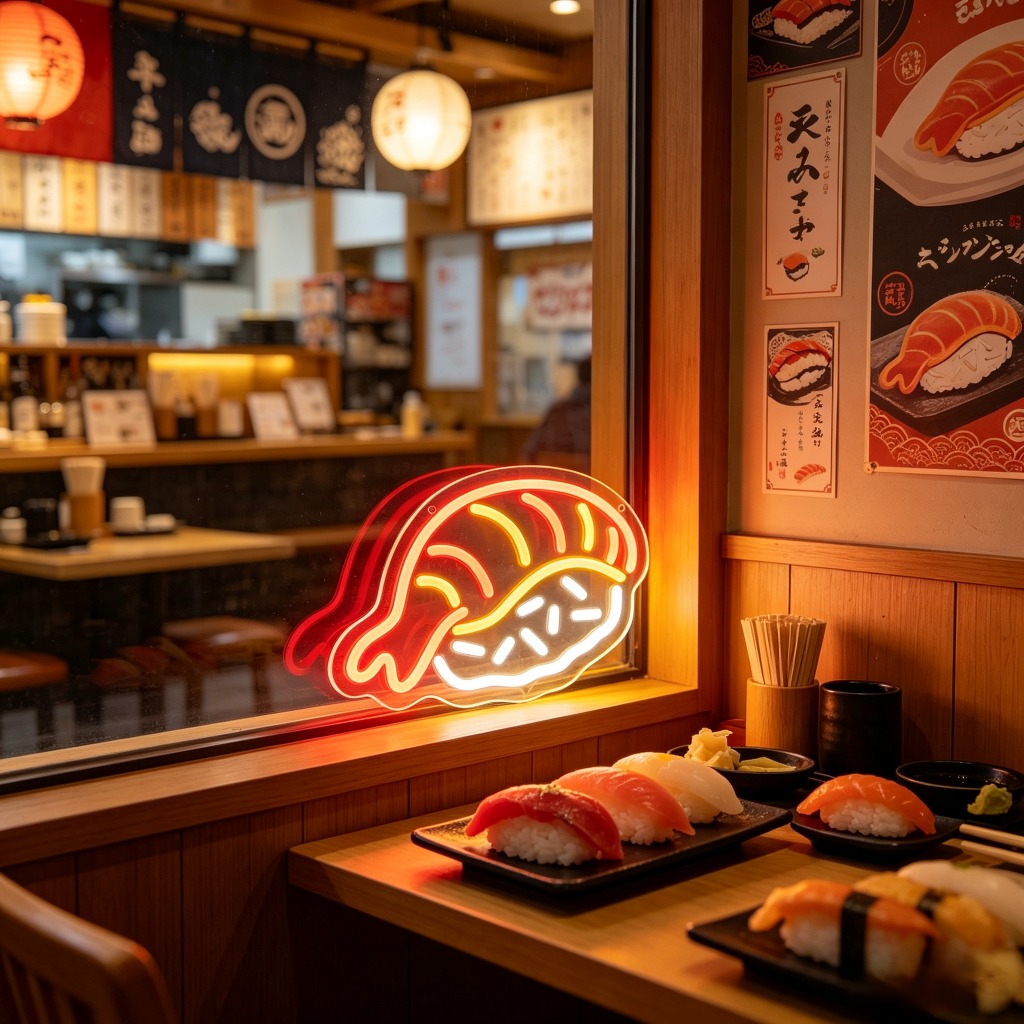 Creative Sushi LED Neon Light  - Commercial Kitchen Japanese 评论和价格