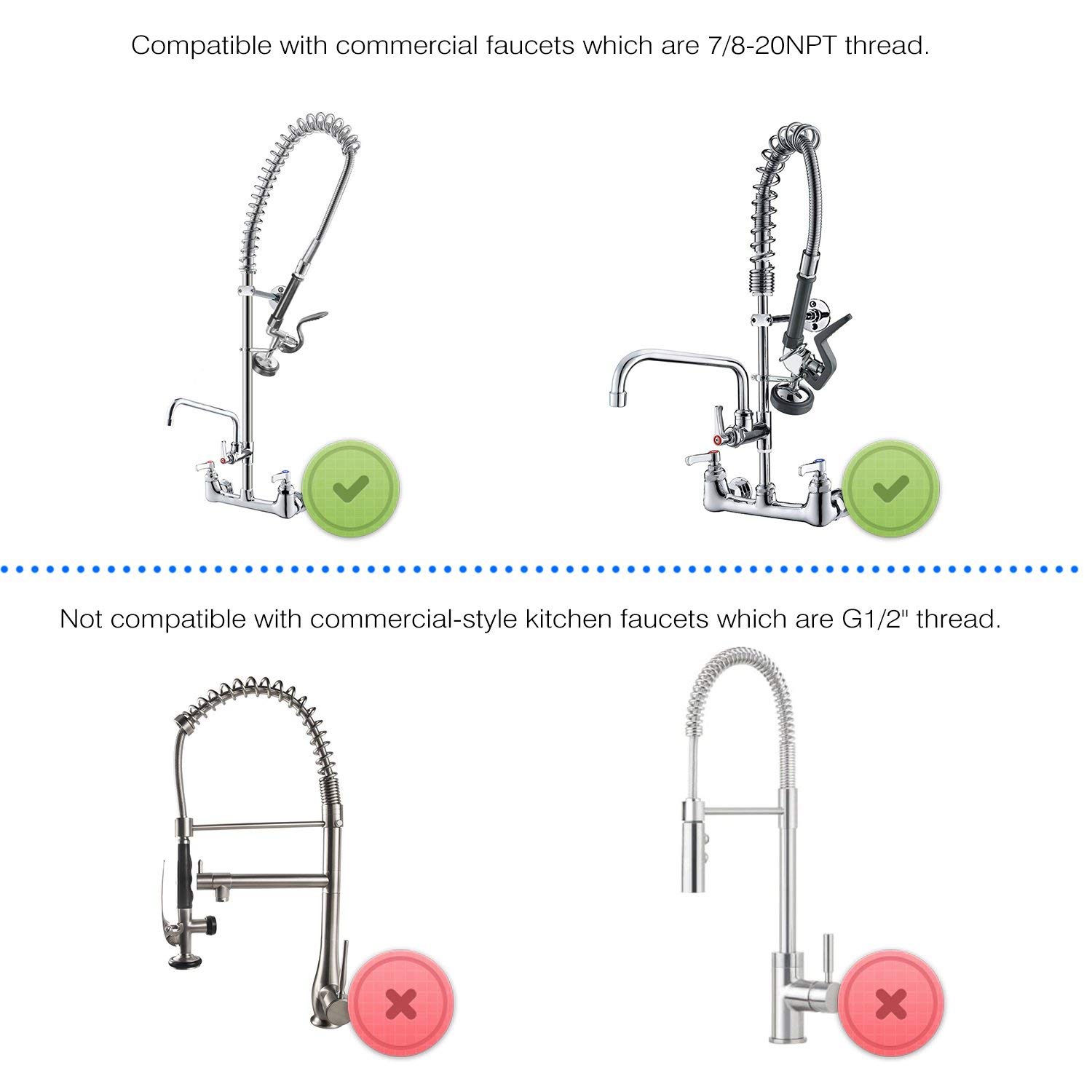 In stock Pre Rinse Sprayer Com - Commercial Kitchen Sprayer 评论和价格