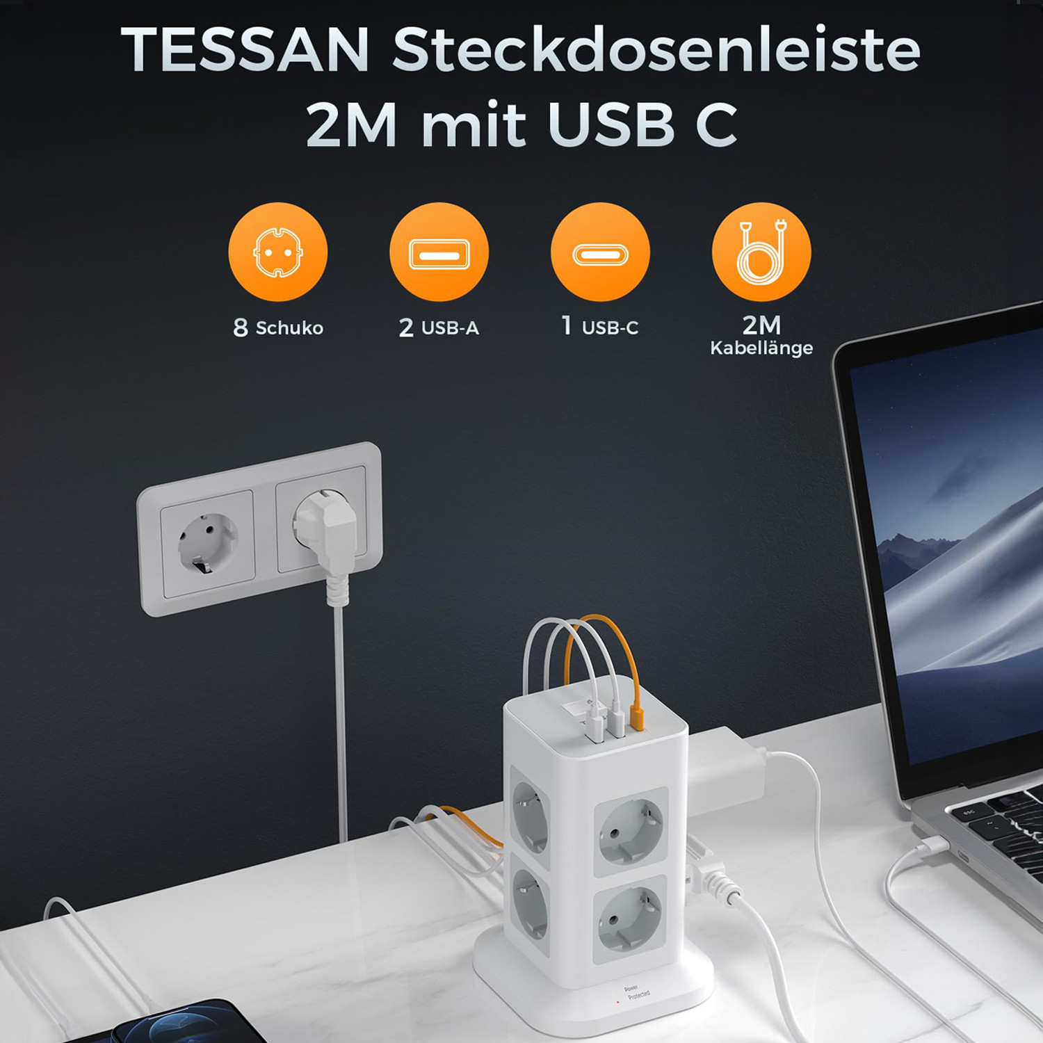 TESSAN Tower Power Strip Multi - Commercial Kitchen Outlets 评论和价格